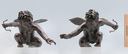 Set of Two Bronze Putti Angels