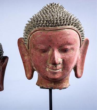 Southeast Asian Lacquered Buddha head