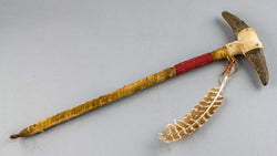 Beaded dance wand with two horns