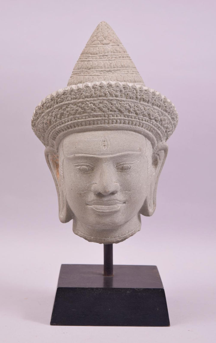20th century Thai hardstone head