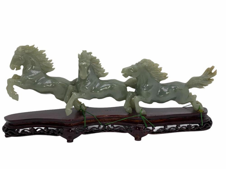 Chinese carved Jade Horses
