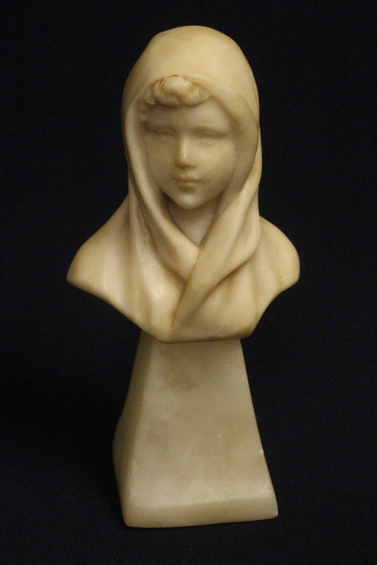 Fine alabaster sculpture of girl
