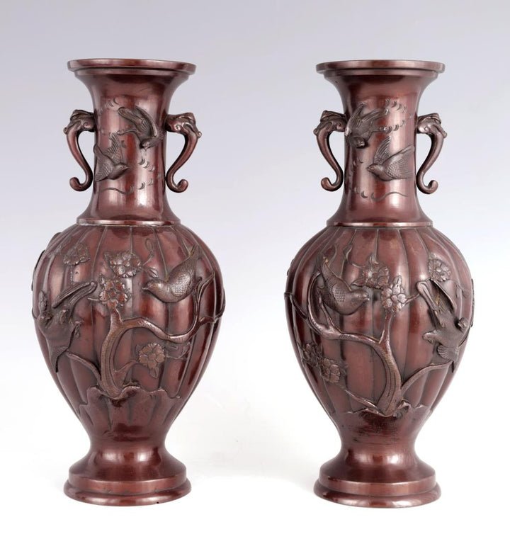 Japanese Meiji Bronze Vase