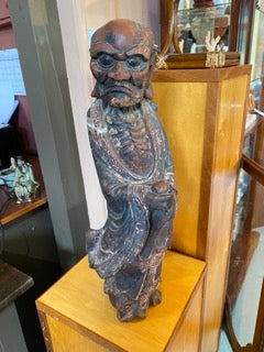 Japanese wooden statue figure